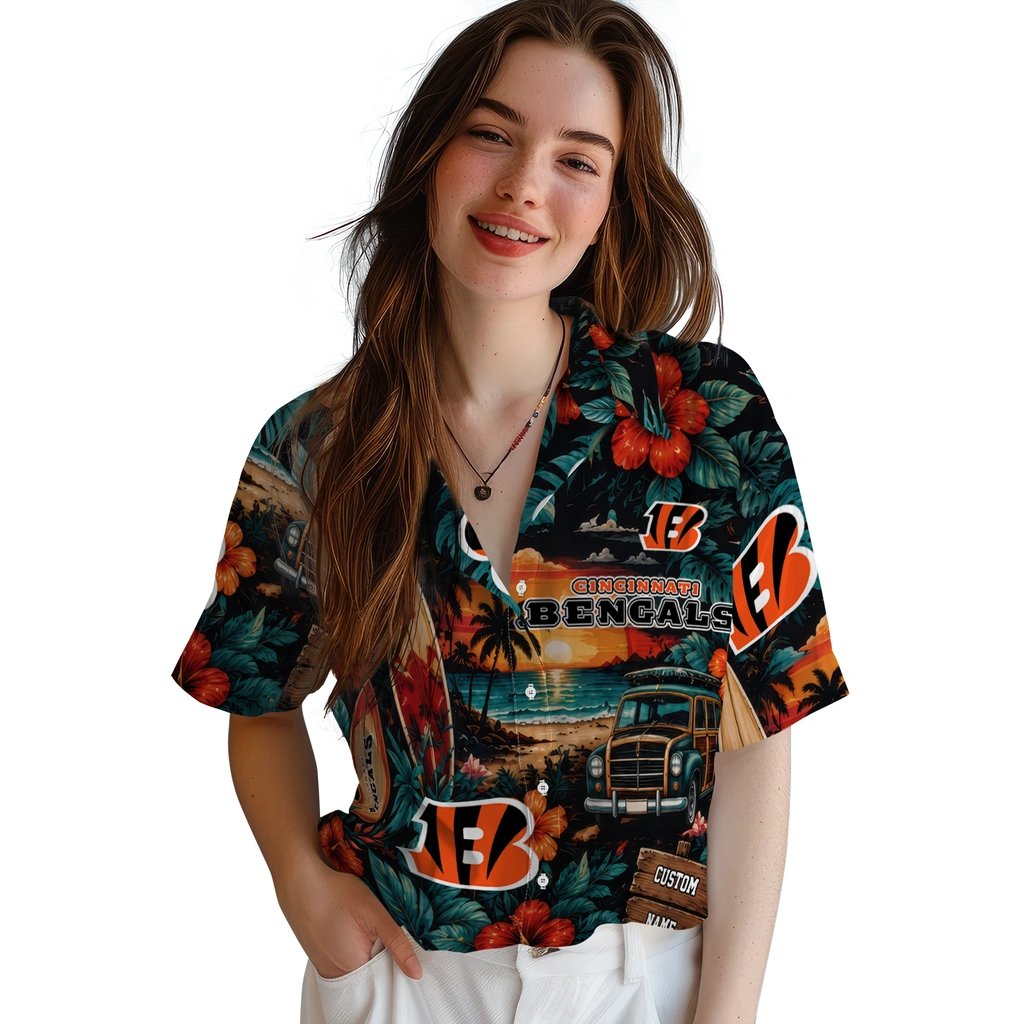 cincinnati-bengals-hawaiian-shirt-customized-scenic-collage-black-green-latest-model
