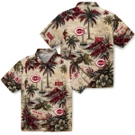 cincinnati-reds-hawaiian-shirt-custom-island-voyage-red-beige-best-selling