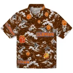 Clemson Tigers Hawaiian Shirt - Custom Wave Florals Orange 1 clemson-tigers-hawaiian-shirt-custom-wave-florals-orange-best-selling