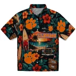 Clemson Tigers Hawaiian Shirt - Personalized Scenic Collage Black Green 1 clemson-tigers-hawaiian-shirt-personalized-scenic-collage-black-green-best-selling