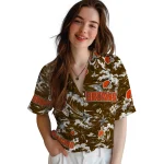 cleveland-browns-hawaiian-shirt-custom-wave-florals-brown-best-selling