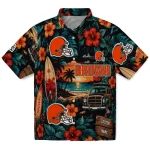 Cleveland Browns Hawaiian Shirt - Personalized Scenic Collage Black Green 1 cleveland-browns-hawaiian-shirt-personalized-scenic-collage-black-green-best-selling