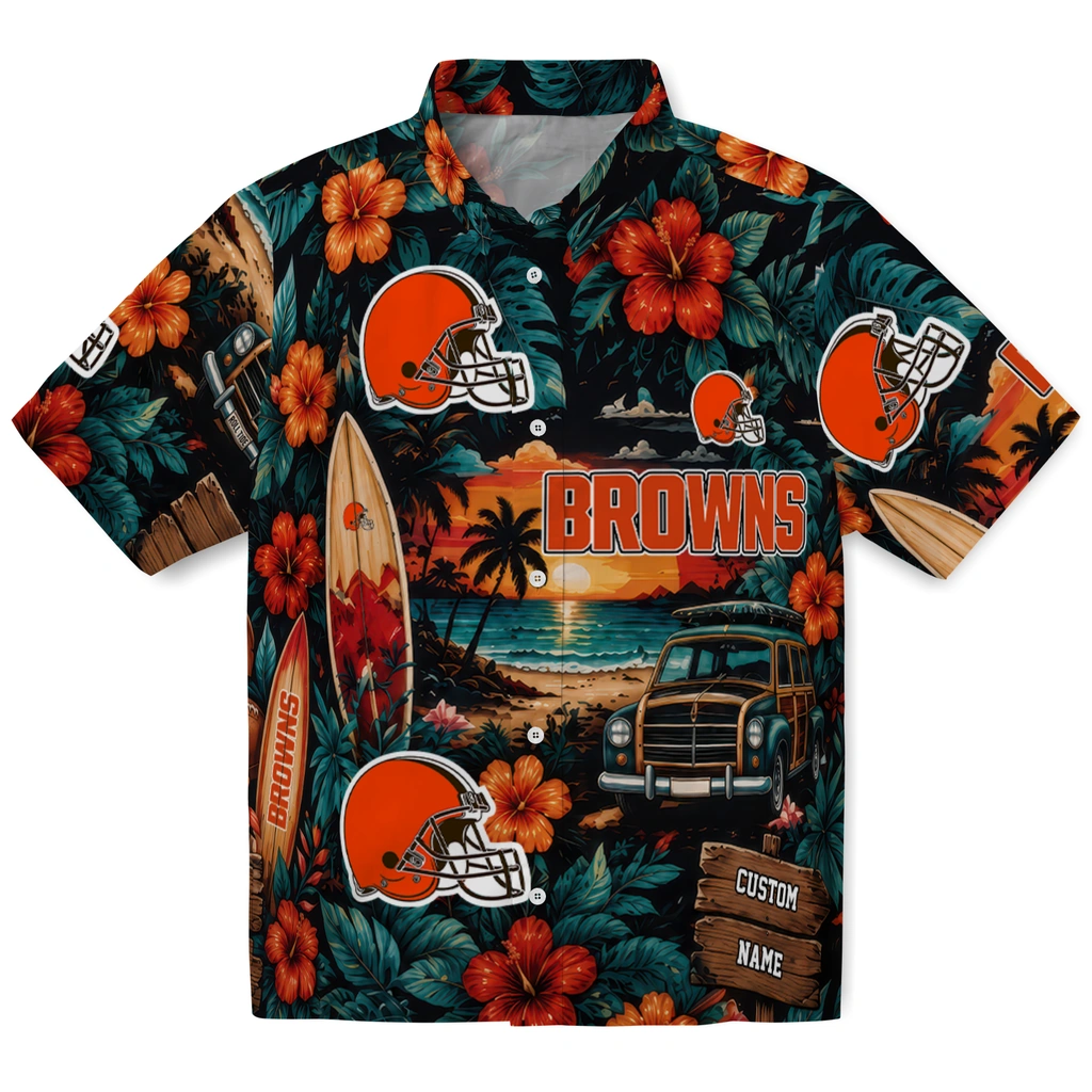 cleveland-browns-hawaiian-shirt-personalized-scenic-collage-black-green-best-selling cleveland browns hawaiian shirt personalized scenic collage black green best selling