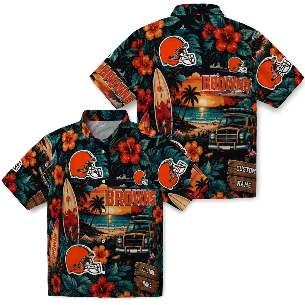 cleveland-browns-hawaiian-shirt-personalized-scenic-collage-black-green-high-quality