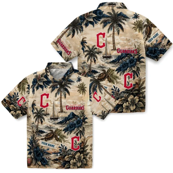 cleveland-guardians-hawaiian-shirt-customized-island-voyage-navy-blue-beige-high-quality
