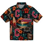 Cleveland Guardians Hawaiian Shirt - Personalized Scenic Collage Black Green 1 cleveland-guardians-hawaiian-shirt-personalized-scenic-collage-black-green-best-selling