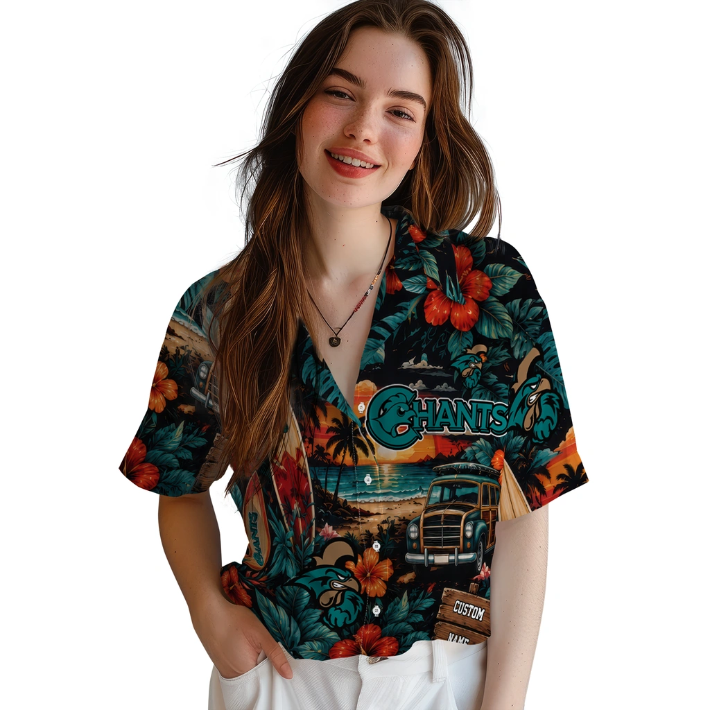 coastal-carolina-chanticleers-hawaiian-shirt-custom-scenic-collage-black-green-latest-model
