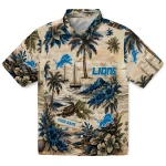 Detroit Lions Hawaiian Shirt - Customized Island Voyage Blue Beige 1 detroit-lions-hawaiian-shirt-customized-island-voyage-blue-beige-best-selling