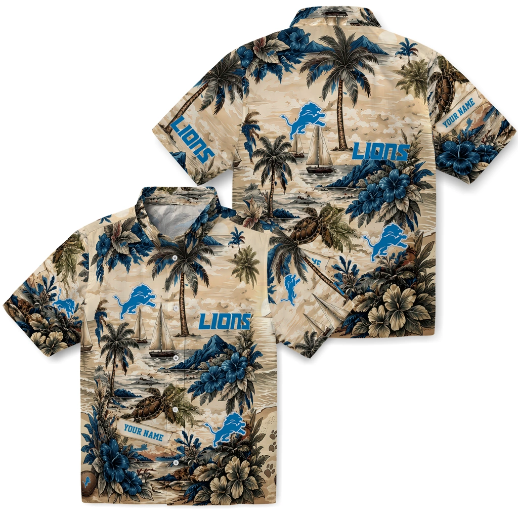 detroit-lions-hawaiian-shirt-customized-island-voyage-blue-beige-high-quality