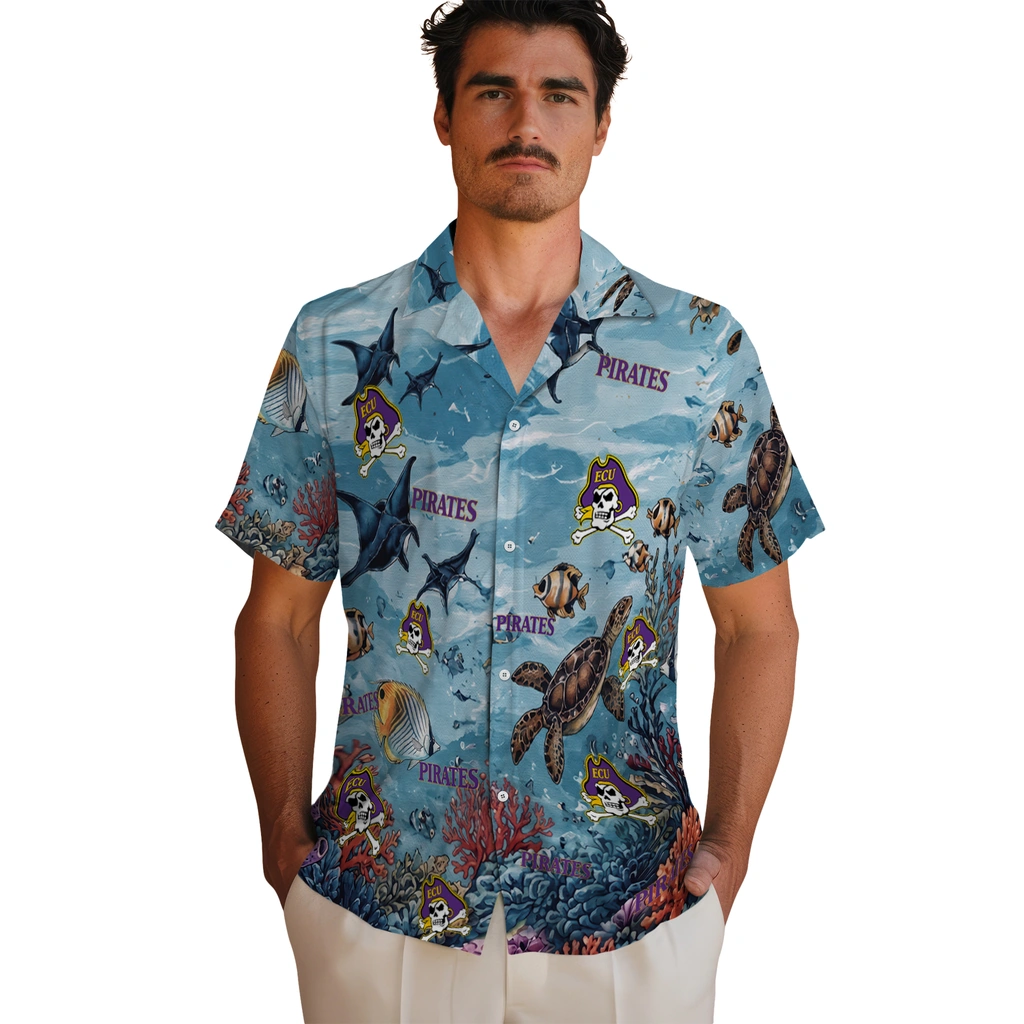 east-carolina-pirates-hawaiian-shirt-personalized-coral-reef-aqua-fashion-forward