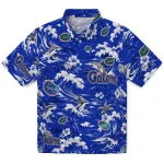 Florida Gators Hawaiian Shirt - Personalized Wave Florals Blue 1 florida-gators-hawaiian-shirt-personalized-wave-florals-blue-best-selling