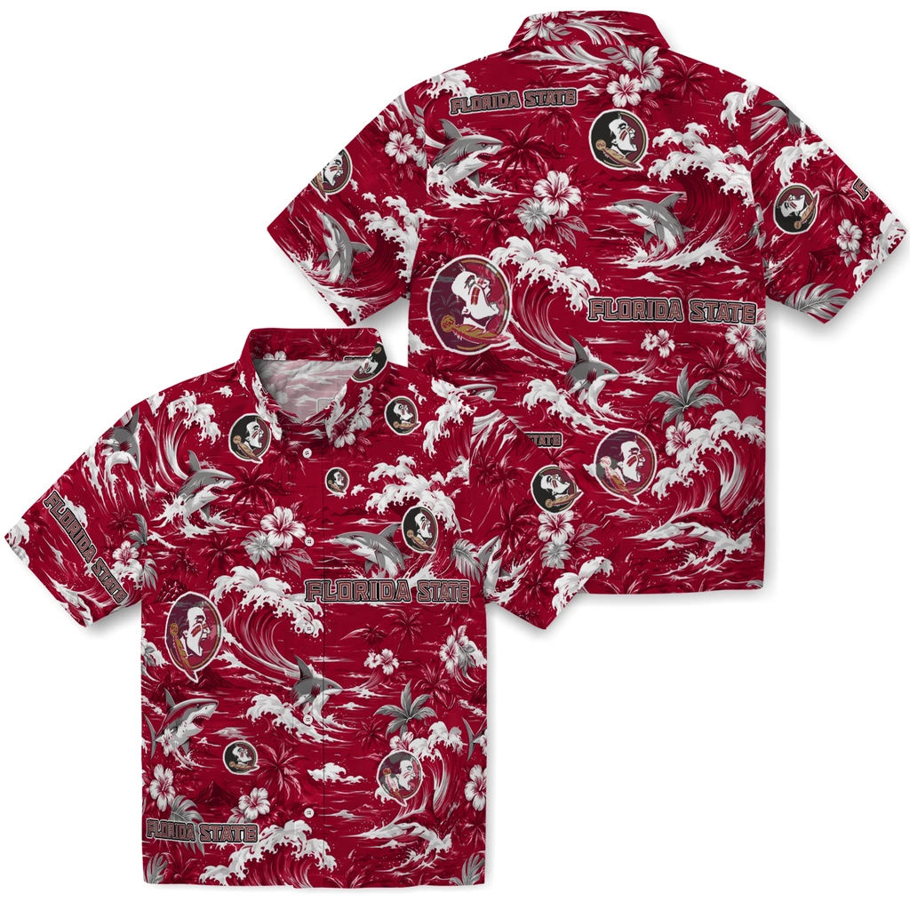 florida-state-seminoles-hawaiian-shirt-custom-wave-florals-garnet-high-quality