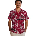 georgia-bulldogs-hawaiian-shirt-customized-wave-florals-red-best-selling
