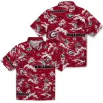 georgia-bulldogs-hawaiian-shirt-customized-wave-florals-red-best-selling