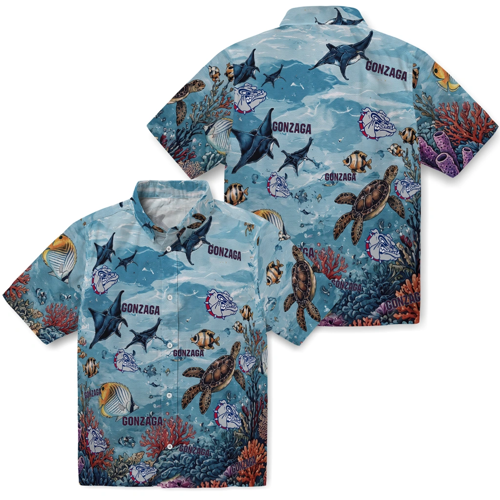 gonzaga-bulldogs-hawaiian-shirt-custom-coral-reef-aqua-high-quality