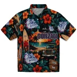 Gonzaga Bulldogs Hawaiian Shirt - Custom Scenic Collage Black Green 1 gonzaga-bulldogs-hawaiian-shirt-custom-scenic-collage-black-green-best-selling