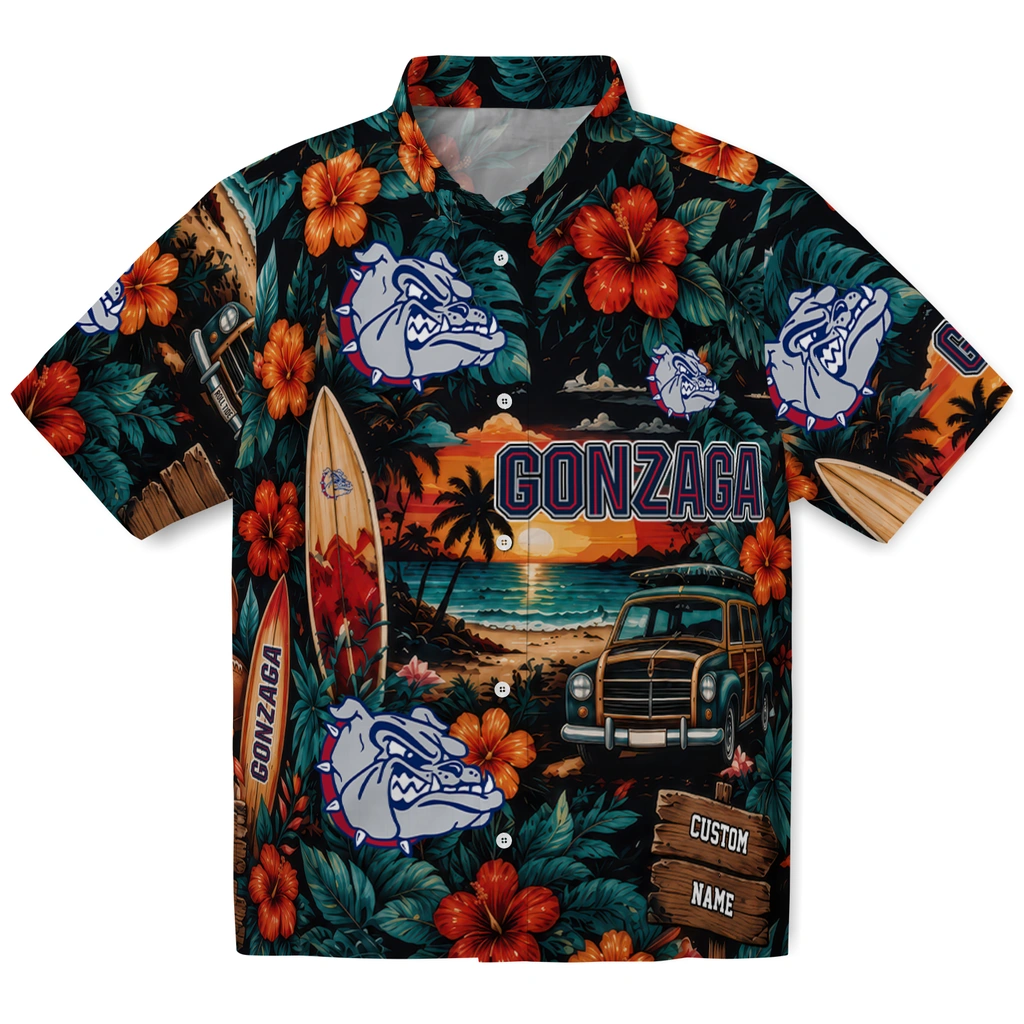 gonzaga-bulldogs-hawaiian-shirt-custom-scenic-collage-black-green-best-selling gonzaga bulldogs hawaiian shirt custom scenic collage black green best selling