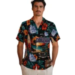 gonzaga-bulldogs-hawaiian-shirt-custom-scenic-collage-black-green-best-selling