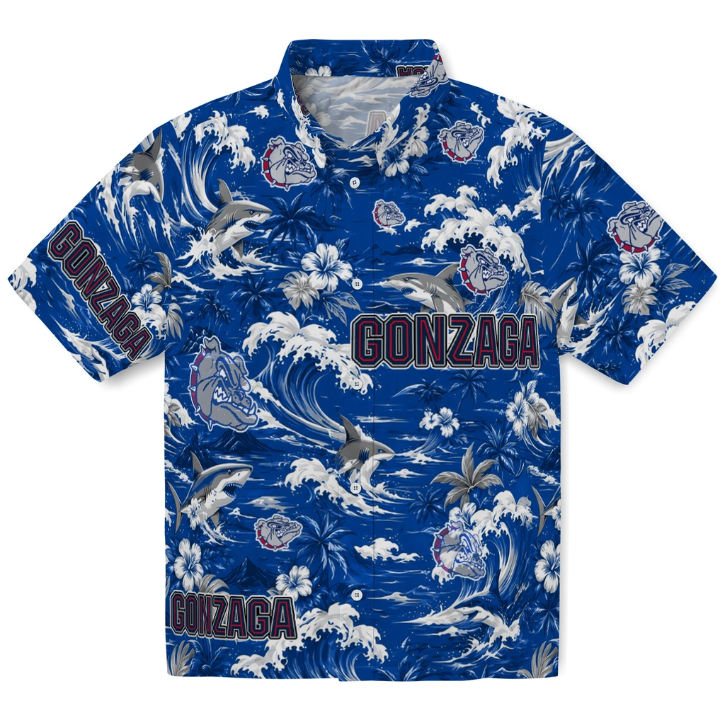 gonzaga-bulldogs-hawaiian-shirt-customized-wave-florals-blue-best-selling gonzaga bulldogs hawaiian shirt customized wave florals blue best selling