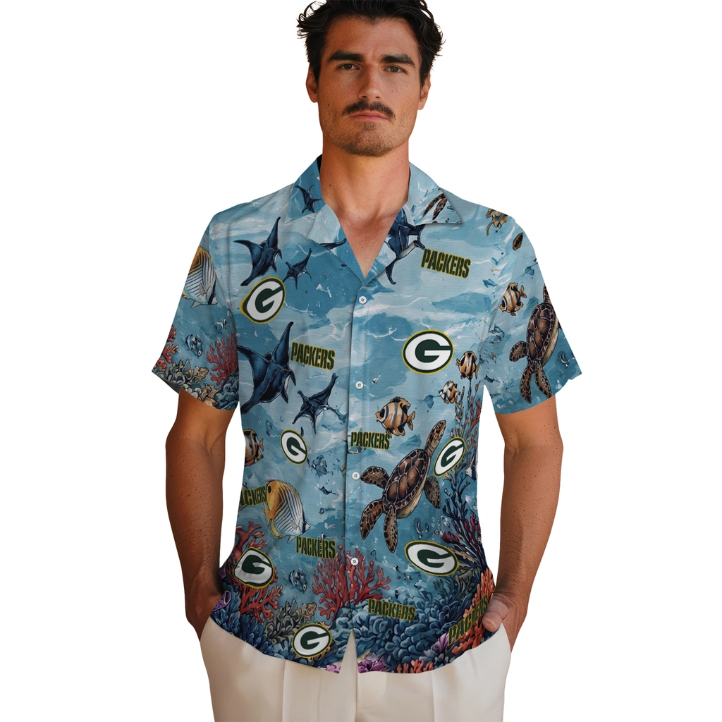green-bay-packers-hawaiian-shirt-custom-coral-reef-aqua-fashion-forward