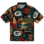 Green Bay Packers Hawaiian Shirt - Custom Scenic Collage Black Green 1 green-bay-packers-hawaiian-shirt-custom-scenic-collage-black-green-best-selling