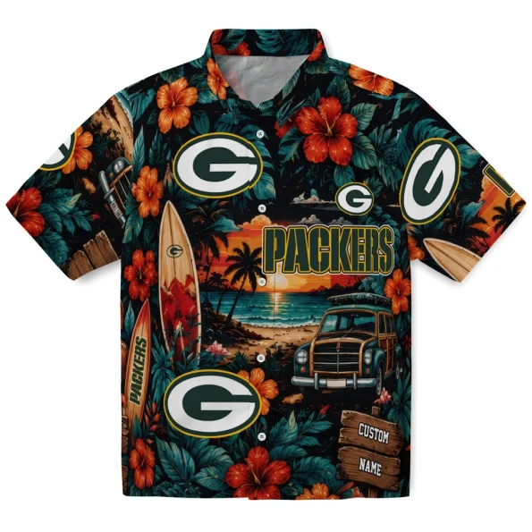 green-bay-packers-hawaiian-shirt-custom-scenic-collage-black-green-best-selling green bay packers hawaiian shirt custom scenic collage black green best selling