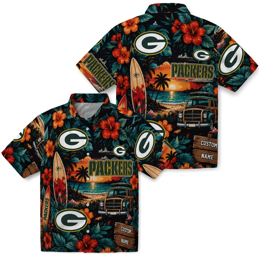 green-bay-packers-hawaiian-shirt-custom-scenic-collage-black-green-high-quality