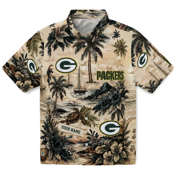 green-bay-packers-hawaiian-shirt-personalized-island-voyage-green-beige-best-selling green bay packers hawaiian shirt personalized island voyage green beige best selling