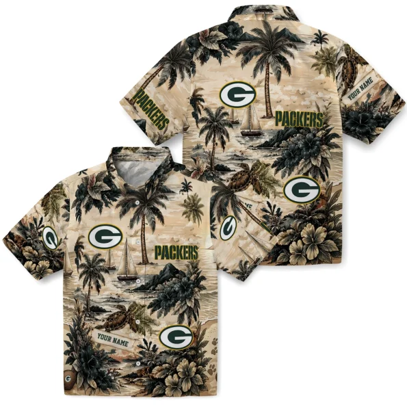 green-bay-packers-hawaiian-shirt-personalized-island-voyage-green-beige-high-quality