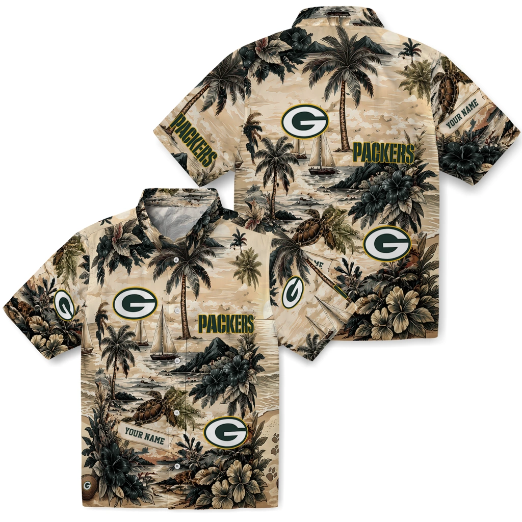 green-bay-packers-hawaiian-shirt-personalized-island-voyage-green-beige-high-quality