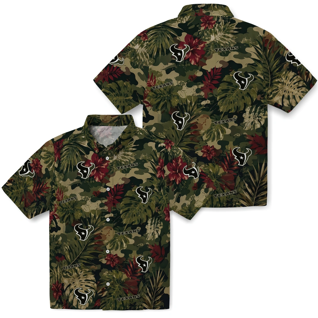 houston-texans-hawaiian-shirt-personalized-foliage-camo-dark-olive-green-high-quality
