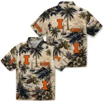 illinois-fighting-illini-hawaiian-shirt-custom-island-voyage-blue-beige-best-selling