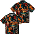 illinois-fighting-illini-hawaiian-shirt-customized-scenic-collage-black-green-best-selling