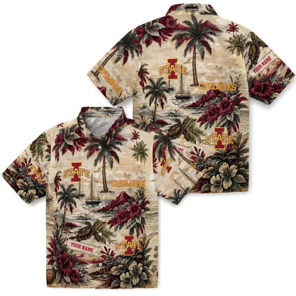 iowa-state-cyclones-hawaiian-shirt-custom-island-voyage-red-beige-high-quality
