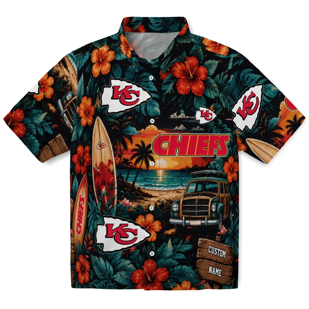 kansas-city-chiefs-hawaiian-shirt-customized-scenic-collage-black-green-best-selling kansas city chiefs hawaiian shirt customized scenic collage black green best selling