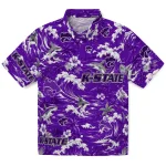Kansas State Wildcats Hawaiian Shirt - Custom Wave Florals Purple 1 kansas-state-wildcats-hawaiian-shirt-custom-wave-florals-purple-best-selling