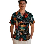 las-vegas-raiders-hawaiian-shirt-personalized-scenic-collage-black-green-best-selling