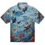 Los Angeles Chargers Hawaiian Shirt - Custom Coral Reef Aqua 1 los-angeles-chargers-hawaiian-shirt-custom-coral-reef-aqua-best-selling