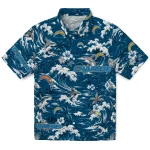 Los Angeles Chargers Hawaiian Shirt - Customized Wave Florals Blue 1 los-angeles-chargers-hawaiian-shirt-customized-wave-florals-blue-best-selling