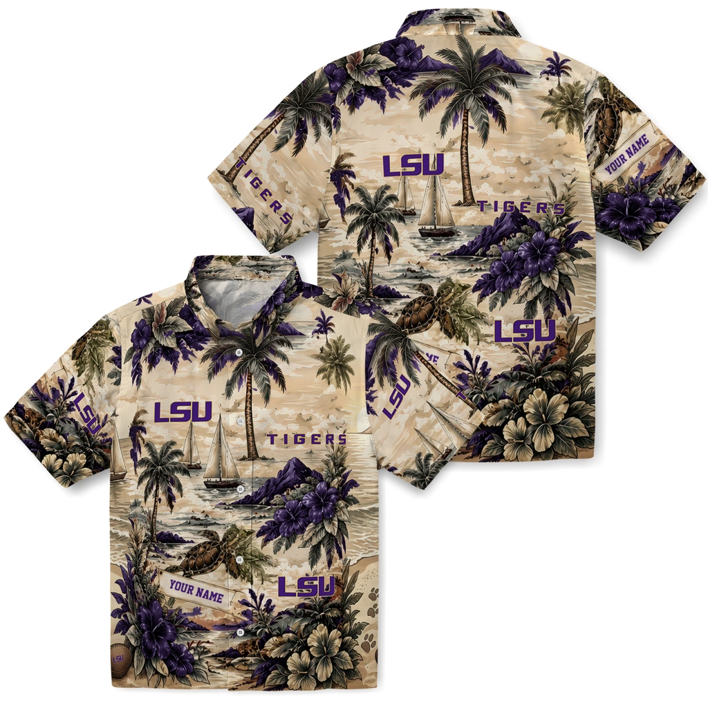 lsu-tigers-hawaiian-shirt-personalized-island-voyage-purple-beige-high-quality