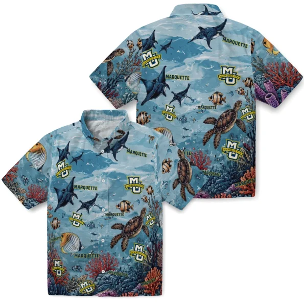 marquette-golden-eagles-hawaiian-shirt-custom-coral-reef-aqua-high-quality