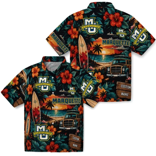 marquette-golden-eagles-hawaiian-shirt-custom-scenic-collage-black-green-high-quality