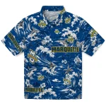 marquette-golden-eagles-hawaiian-shirt-customized-wave-florals-blue-best-selling