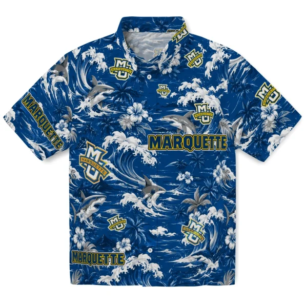 marquette-golden-eagles-hawaiian-shirt-customized-wave-florals-blue-best-selling marquette golden eagles hawaiian shirt customized wave florals blue best selling