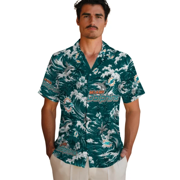 miami-dolphins-hawaiian-shirt-custom-wave-florals-aqua-fashion-forward