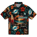 Miami Dolphins Hawaiian Shirt - Personalized Scenic Collage Black Green 1 miami-dolphins-hawaiian-shirt-personalized-scenic-collage-black-green-best-selling