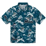 miami-marlins-hawaiian-shirt-customized-wave-florals-blue-best-selling