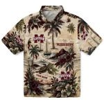 Mississippi State Bulldogs Hawaiian Shirt - Customized Island Voyage Maroon Beige 1 mississippi-state-bulldogs-hawaiian-shirt-customized-island-voyage-maroon-beige-best-selling