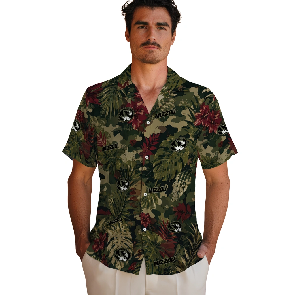 missouri-tigers-hawaiian-shirt-customized-foliage-camo-dark-olive-green-fashion-forward