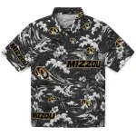 Missouri Tigers Hawaiian Shirt - Customized Wave Florals Black 1 missouri-tigers-hawaiian-shirt-customized-wave-florals-black-best-selling